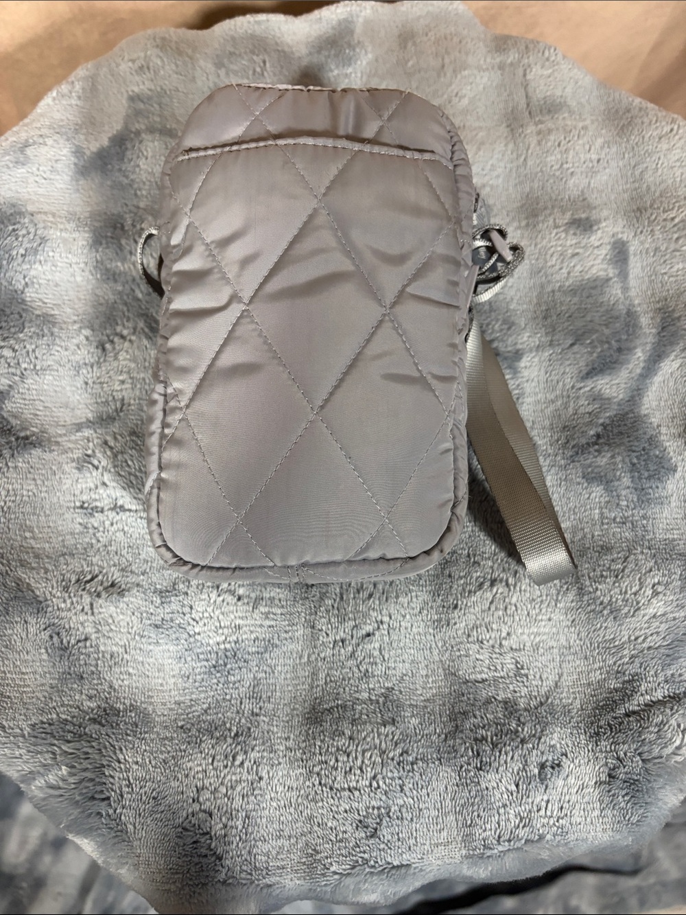 Vera Bradley Compact Quilted Crossbody RFID Bag Gray Frost Gray Ultralight